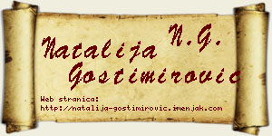 Natalija Gostimirović vizit kartica